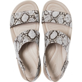 Crocs Damen Sandalen Brooklyn Low Wedge W multi stucco 206453 93T beige 1