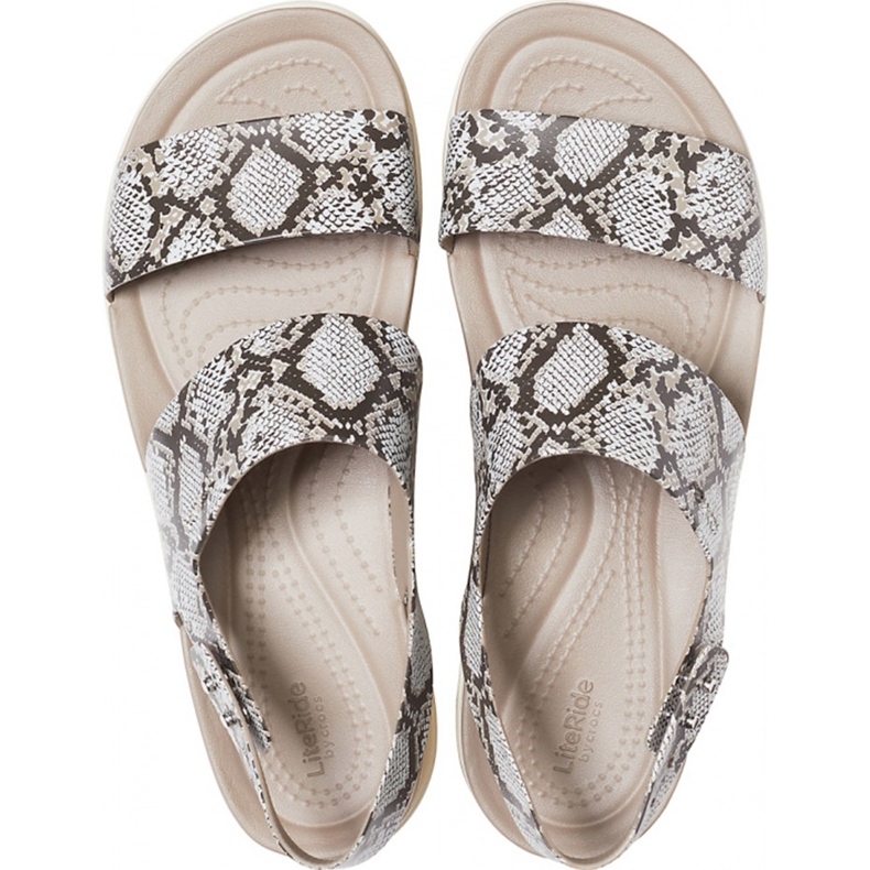 Crocs Damen Sandalen Brooklyn Low Wedge W multi stucco 206453 93T beige 1