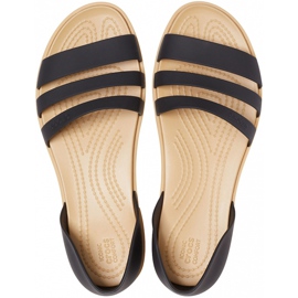Crocs Damen Sandalen Tulum Open Flat W schwarz 206 109 00W 1