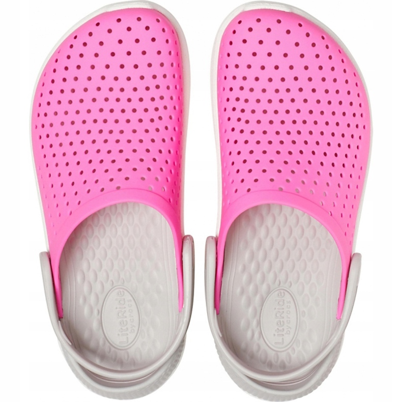 Crocs für Kinder LiteRide Clog Kids pink-weiß 205964 6QR rosa 1