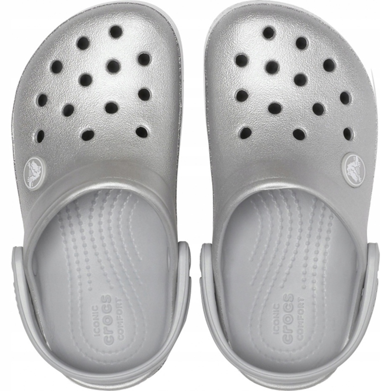 Crocs für Kinder Crocband Glitzer Clog Kids silber 205 936 040 1