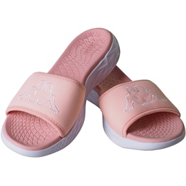 Kappa Colleras Damenhausschuhe rosa und weiß 242816 2110 1