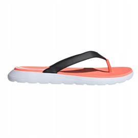 Adidas Damen Comfort Flip Flop Hausschuhe orange-schwarz-weiß EG2064 1