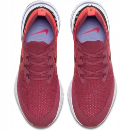 Nike Epic React Flyknit Damen Laufschuhe burgundy-orange-black AQ0070 601 rot lila mehrfarbig 1