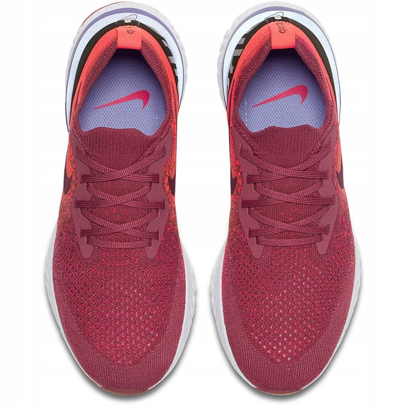 Nike Epic React Flyknit Damen Laufschuhe burgundy-orange-black AQ0070 601 rot lila mehrfarbig 1