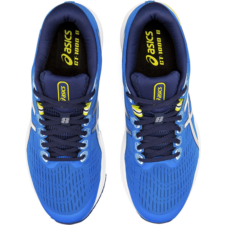 Herren Laufschuhe Asics GT-1000 8 blau 1011A540 401 weiß 1