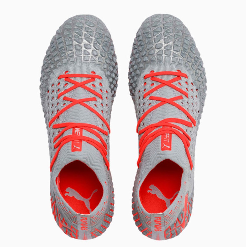 Puma Future 4.1 Netfit MxSG Fußballschuhe grau-orange 105676 01 rot 1