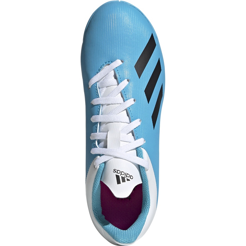 Fußballschuhe adidas X 19.4 In Junior blau und weiß F35352 1