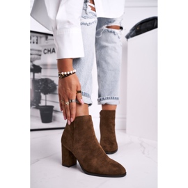 Damen Stiefel mit hohem Absatz Sergio Leone Olive BT508 braun mehrfarbig 1