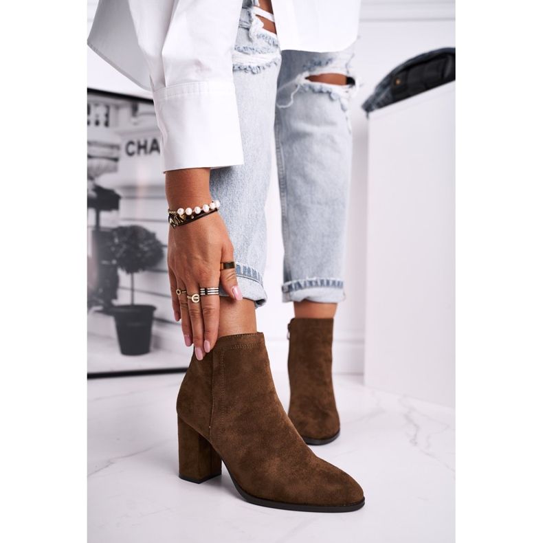 Damen Stiefel mit hohem Absatz Sergio Leone Olive BT508 braun mehrfarbig 1