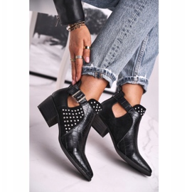 FB1 Damenstiefel mit High Heel Schnalle Schwarz Rontra 2