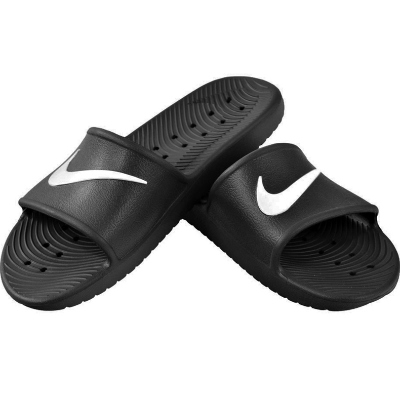 Nike Kawa Shower GS / PS schwarze Hausschuhe BQ6831 001 weiß 1
