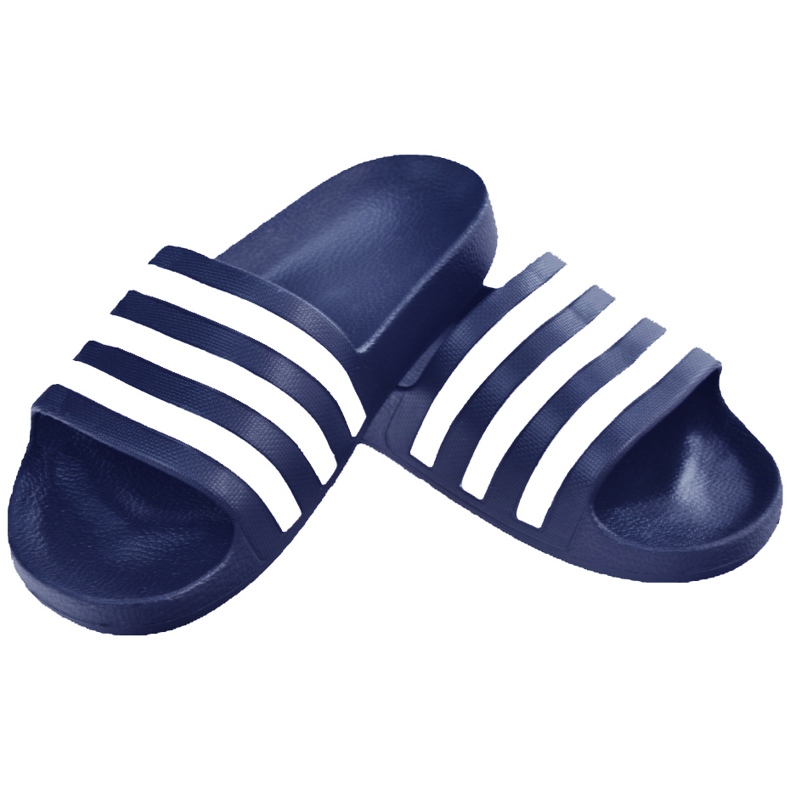 Adidas Adilette Aqua Hausschuhe navy F35542 weiß marineblau 1