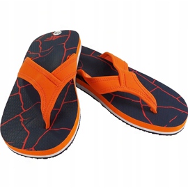 Herrenhausschuhe 4F dunkelblau H4L19 KLM004 30S marineblau orange 1