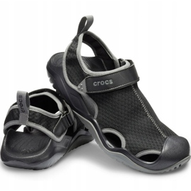 Crocs Herren Sandalen Swiftwater Mesh Deck Sandal M schwarz 205289 001 1