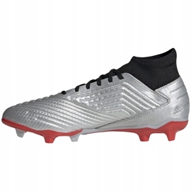 Fußballschuhe adidas Predator 19.3 Fg silber F35595 rot 1