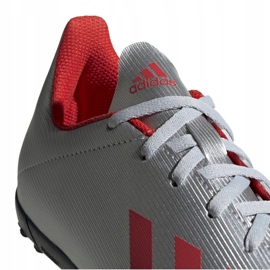 Fußballschuhe adidas X 19.4 Tf Jr silber F35348 rot 1
