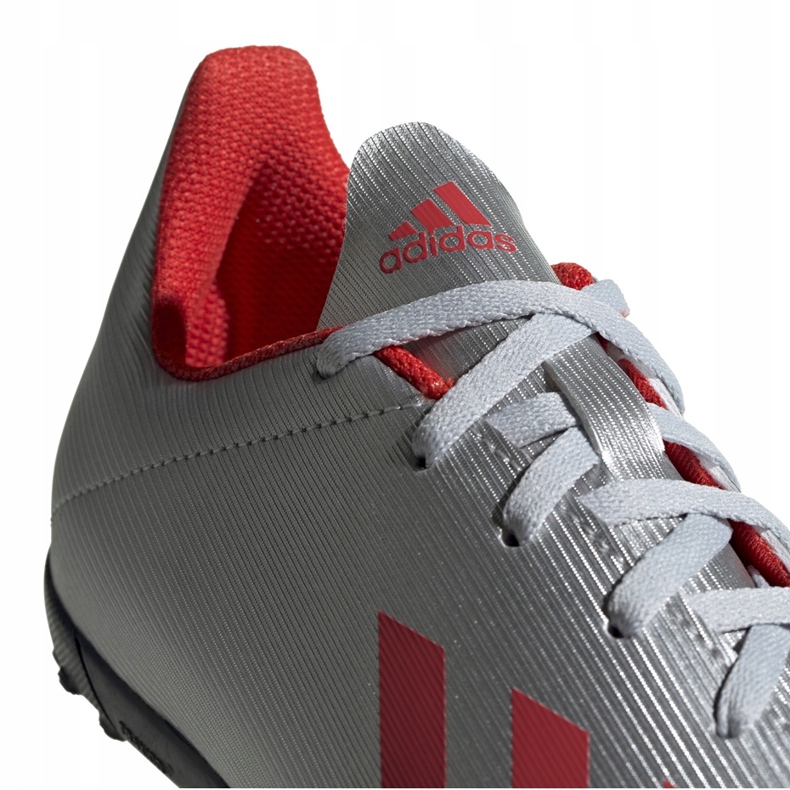 Fußballschuhe adidas X 19.4 Tf Jr silber F35348 rot 1