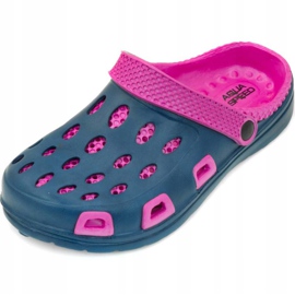 Aqua-speed Silvi Kinderbadeschuhe, Fb 49, rosa und marineblau 2