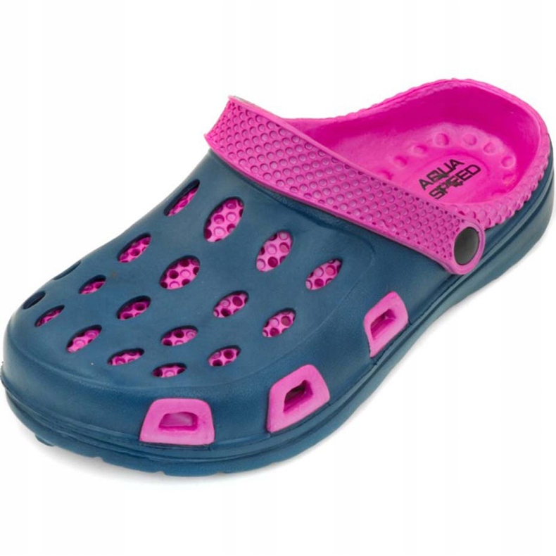 Aqua-speed Silvi Kinderbadeschuhe, Fb 49, rosa und marineblau 2