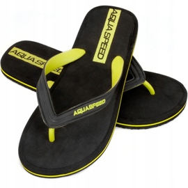 Aqua-speed Faro Herren Badeslipper Farbe 38 schwarz 1