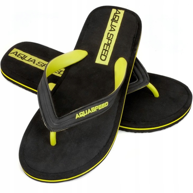 Aqua-speed Faro Herren Badeslipper Farbe 38 schwarz 1