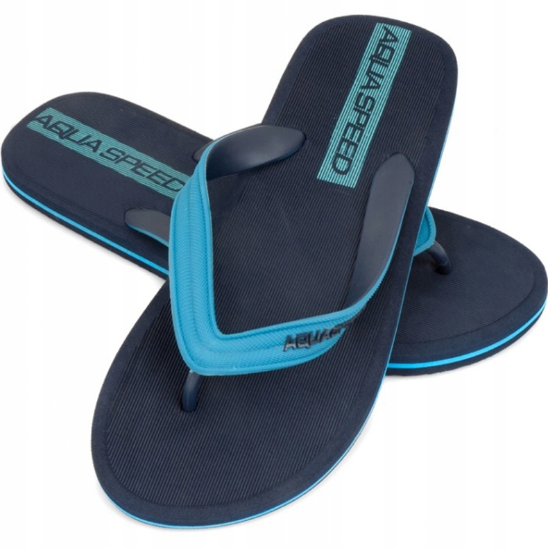 Aqua-speed Faro Herren Badeslipper Farbe 10 blau 1