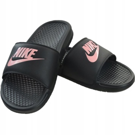 Nike Benassi Just Do It 343881 007 Damen Slide schwarz rosa 1