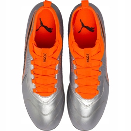 Puma One 3 Lth Fg Fußballschuhe grau-orange 104743 01 mehrfarbig 1