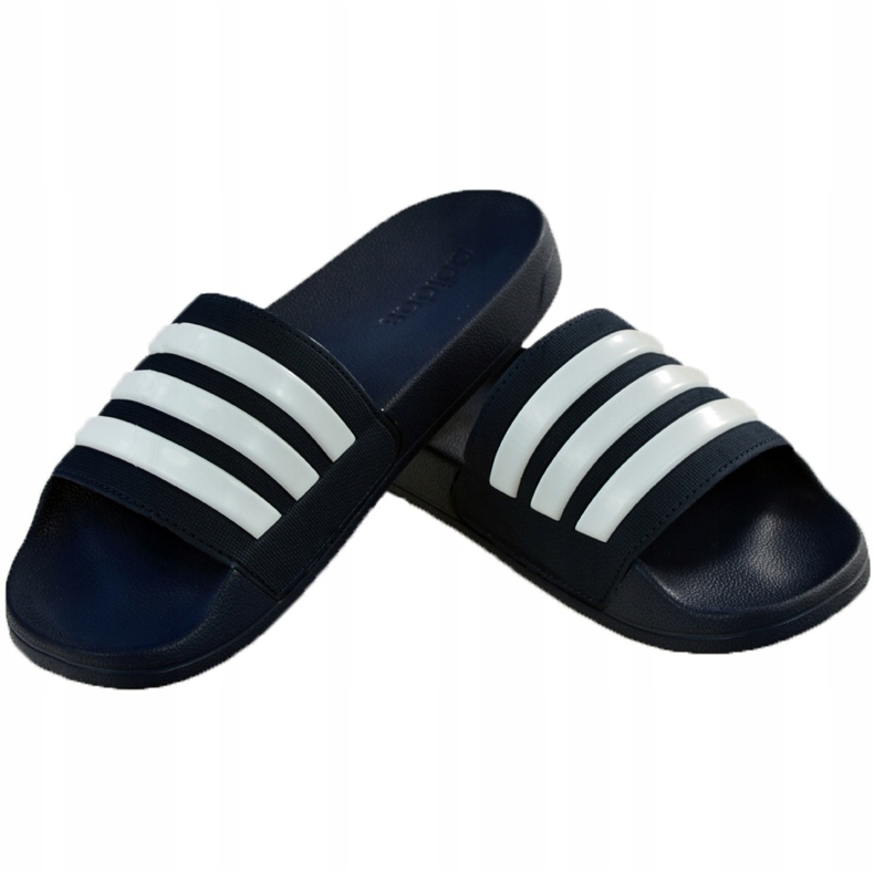 Adidas Adilette Shower navy AQ1703 Hausschuhe weiß navy blau 1