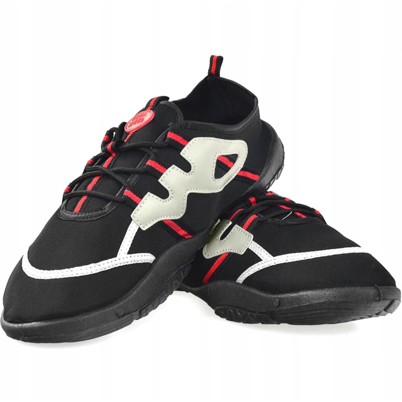 Aqua-Speed ​​Strandschuhe in Schwarz, Grau und Rot 19A 1