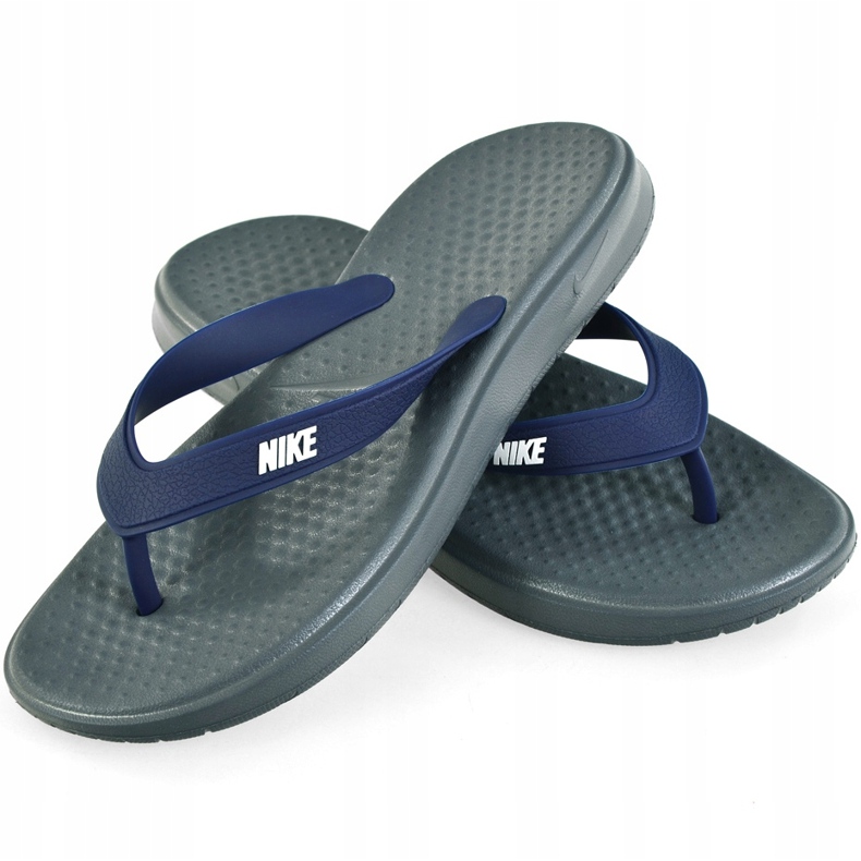 Nike Solay Tanga 882690 001 Herren Slide marineblau grau 1