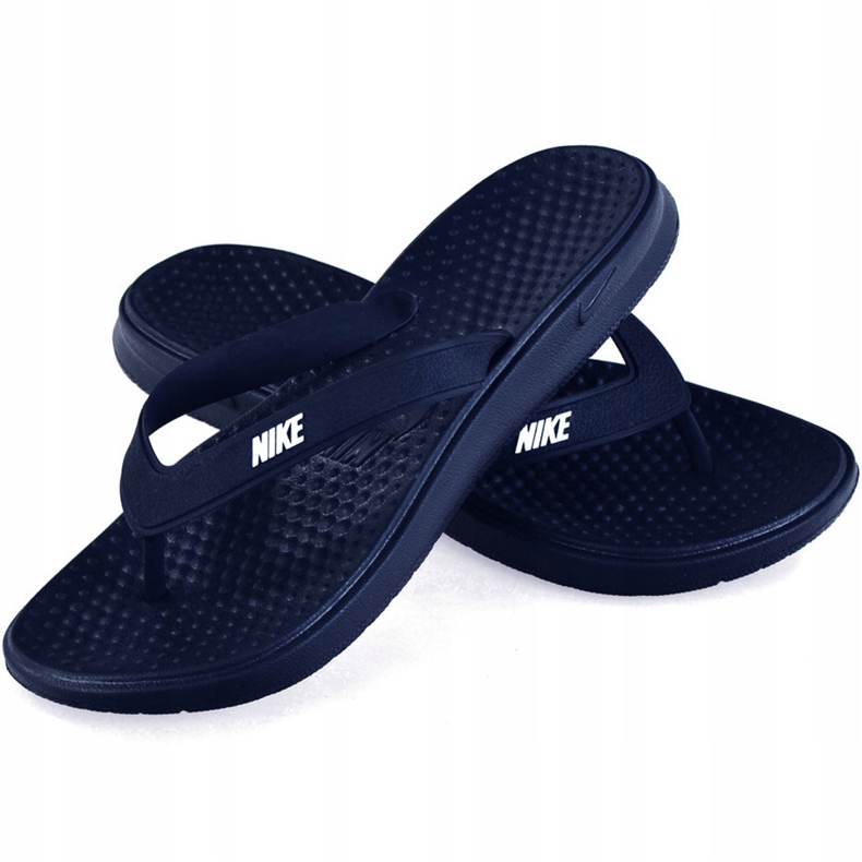 Nike Solay Tanga 882690 400 Slide navy blau 1