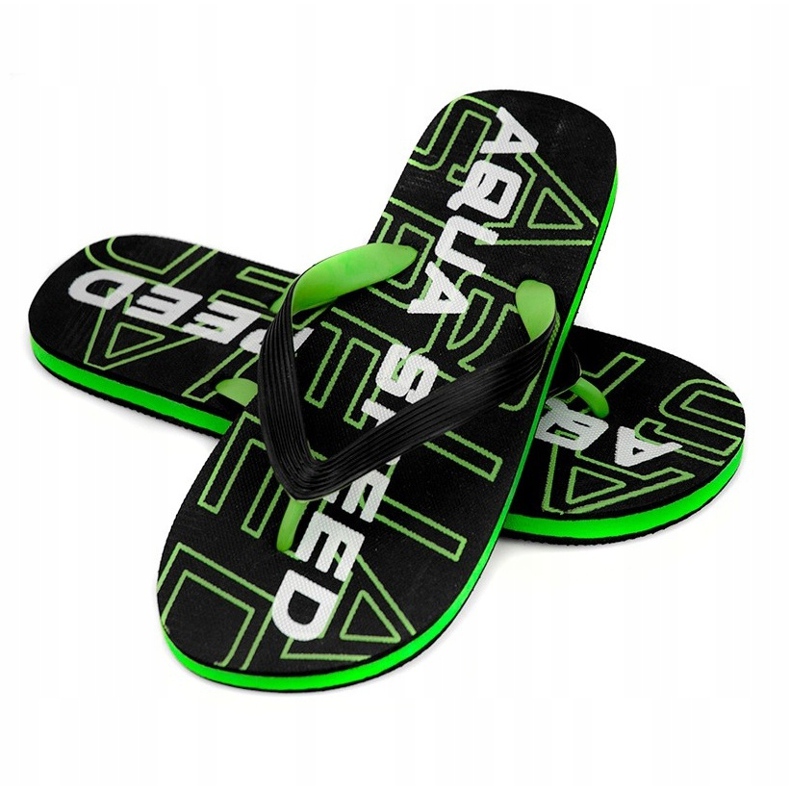 Aqua-Speed ​​​​Rhodes schwarz und grün Herren Hausschuhe Farbe 38 1