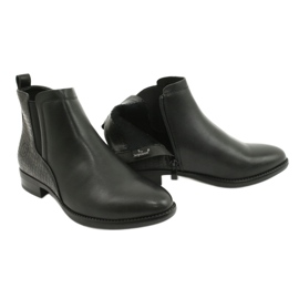 Chelsea-Boots Schwarze Stiefel Sergio Leone BT558 5