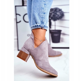 MSMG Damenstiefel auf hohem Absatz ausgeschnitten grau mini meliori 3