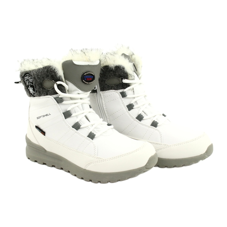 Softshell-Schneestiefel mit American Club SN26/20 Membran weiß grau 4