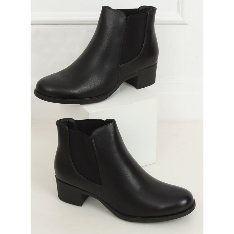 Schwarze Chelsea-Boots für Damen 8B875 Schwarz 1