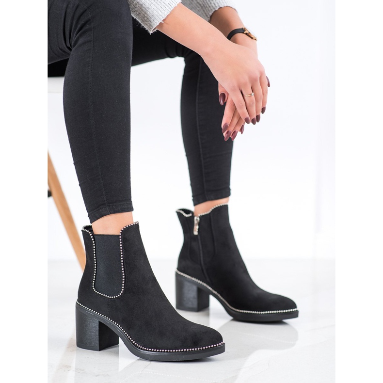 Bella Star Verzierte Chelsea-Stiefel schwarz 2