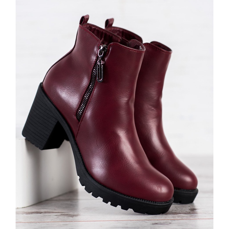 Small Swan Warme Damenstiefel rot 2