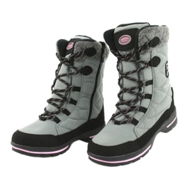 American Club Softshell-Schneestiefel mit amerikanischer SN19/20-Membran schwarz rosa grau 2