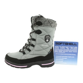 American Club Softshell-Schneestiefel mit amerikanischer SN19/20-Membran schwarz rosa grau 5