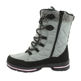 American Club Softshell-Schneestiefel mit amerikanischer SN19/20-Membran schwarz rosa grau 1