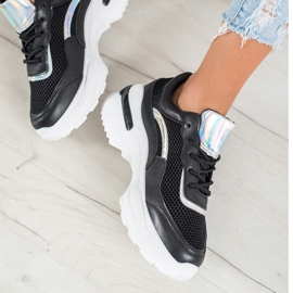 SHELOVET Modische schwarze Turnschuhe weiß 2