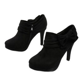 Schwarze Stiefel auf hohem Absatz mit elastischem Fharvix 2