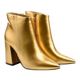 Goldene Stiefeletten mit Adrietina-Reißverschluss 2