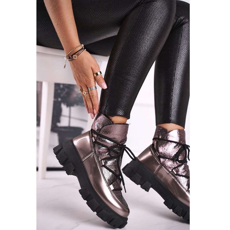 FRGIV Rochelle Silver Slip-On Stiefel für Damen beige silber- 1