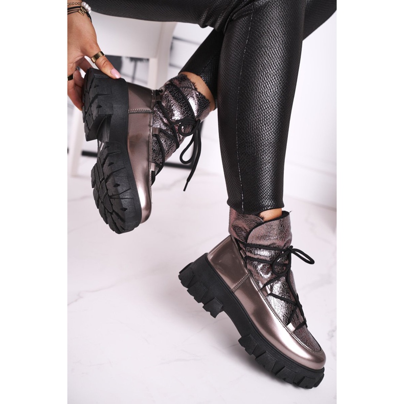 FRGIV Rochelle Silver Slip-On Stiefel für Damen beige silber- 2