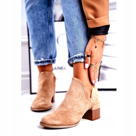 MSMG Damen Stiefeletten Cut Out Beige Mini Meliori 1