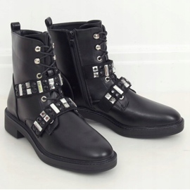 Schwarze Arbeiter mit Steinen BH307 Schwarz 1